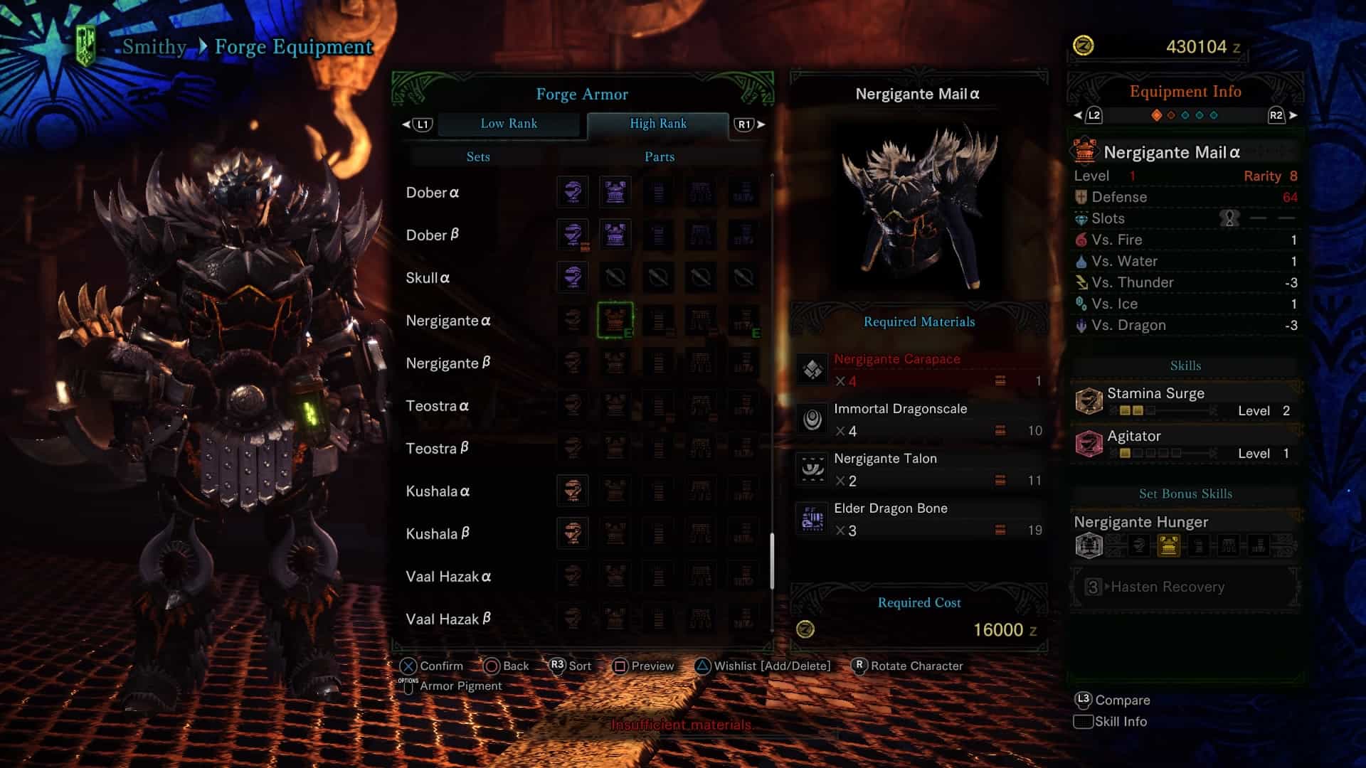 MHW Sword & Shield - Build Nergi Chest