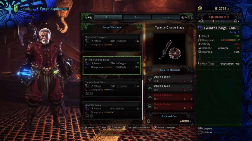 Monster Hunter World Charge Blades Devilhjo