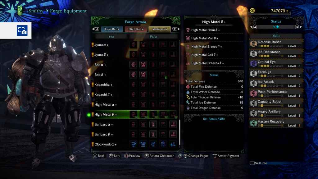 Iceborne armor high metal beta